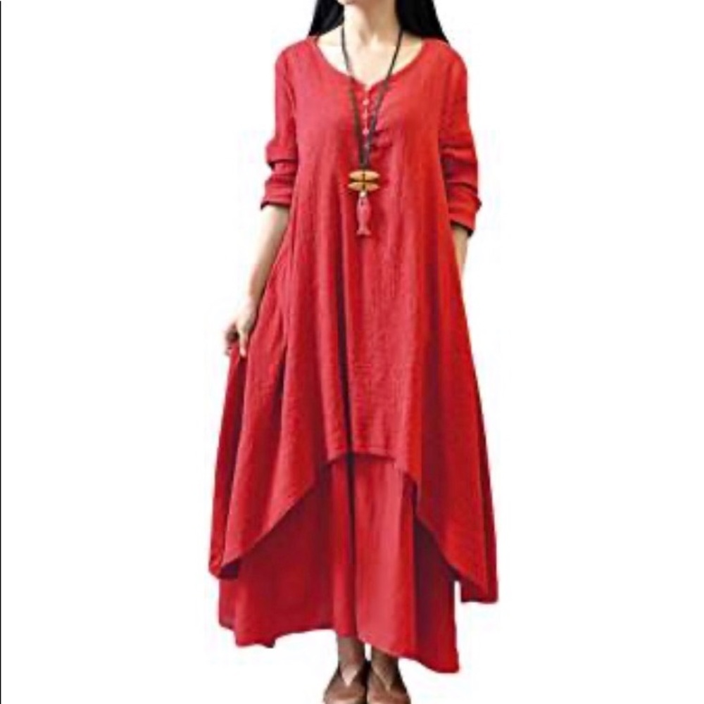 NEW Lightweight boho hippie lined dress /cover-up